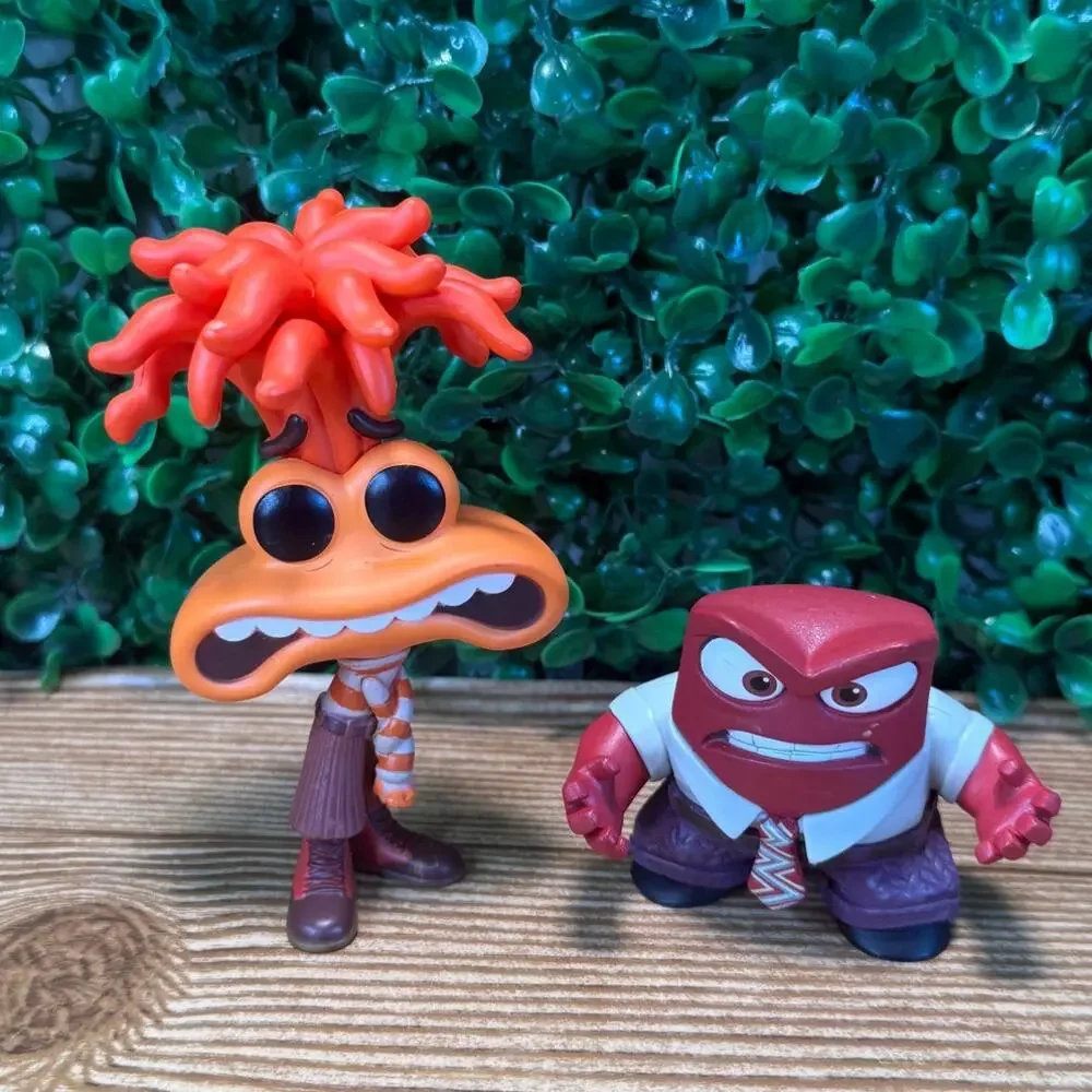 Inside Out 2 Bundle  Figure Anxiety Anger PVC Vinyl Figures Cake Topper Funko